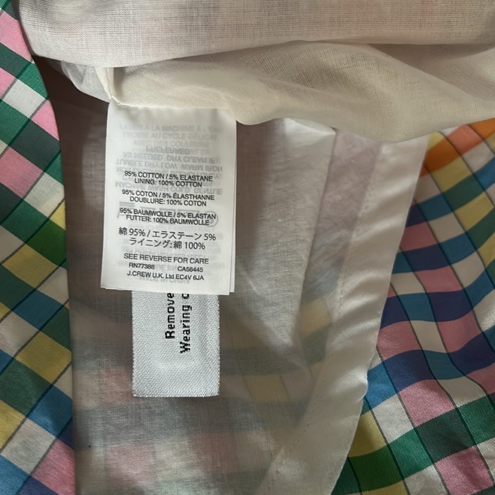 J Crew Multicolor Gingham Plaid Halter Dress - Picture 12 of 12